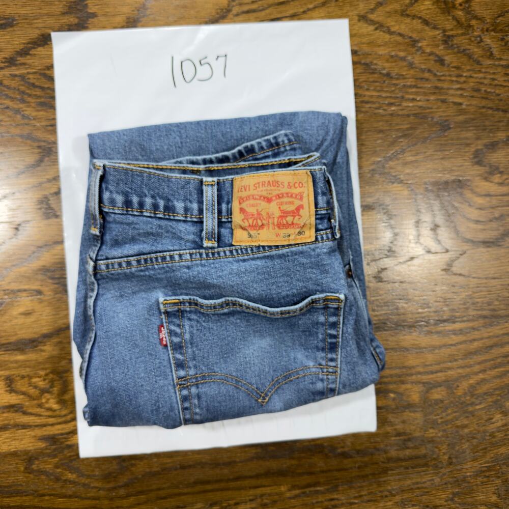 Levi's 505 Regular Fit Jeans Mens 38x30 Medium Wash Denim Straight Leg - Picture 10 of 10